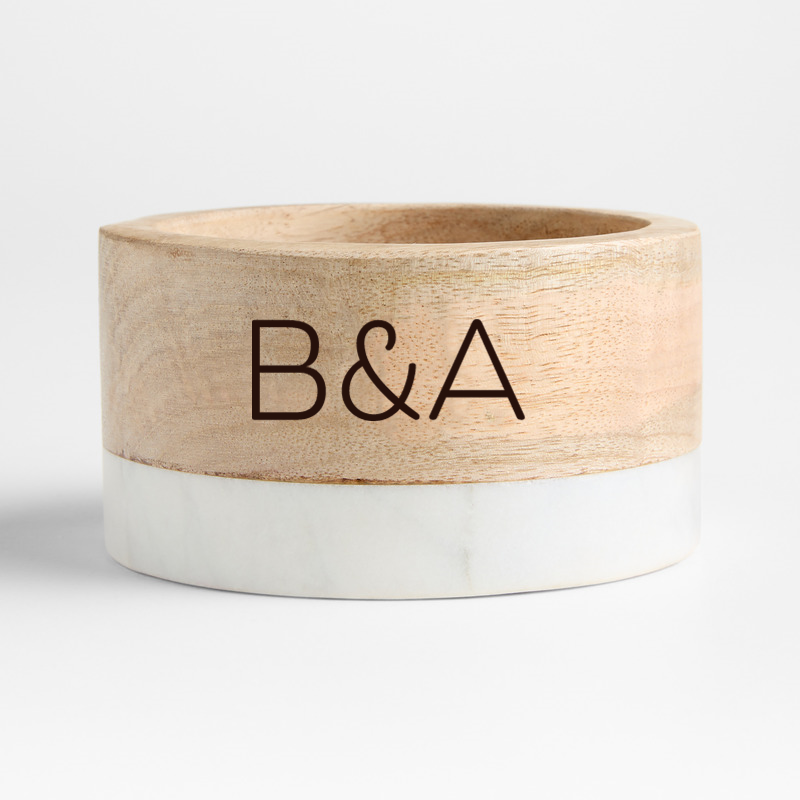 View Personalized Wood and Marble Wine Coaster details