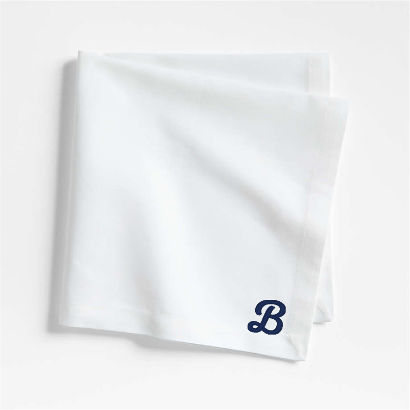 View Personalized Aspen Crisp White Organic Cotton Napkin, Set of 8 details