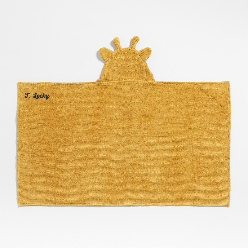 View Personalized Giraffe 100% Organic Cotton Hooded Kids Towel details