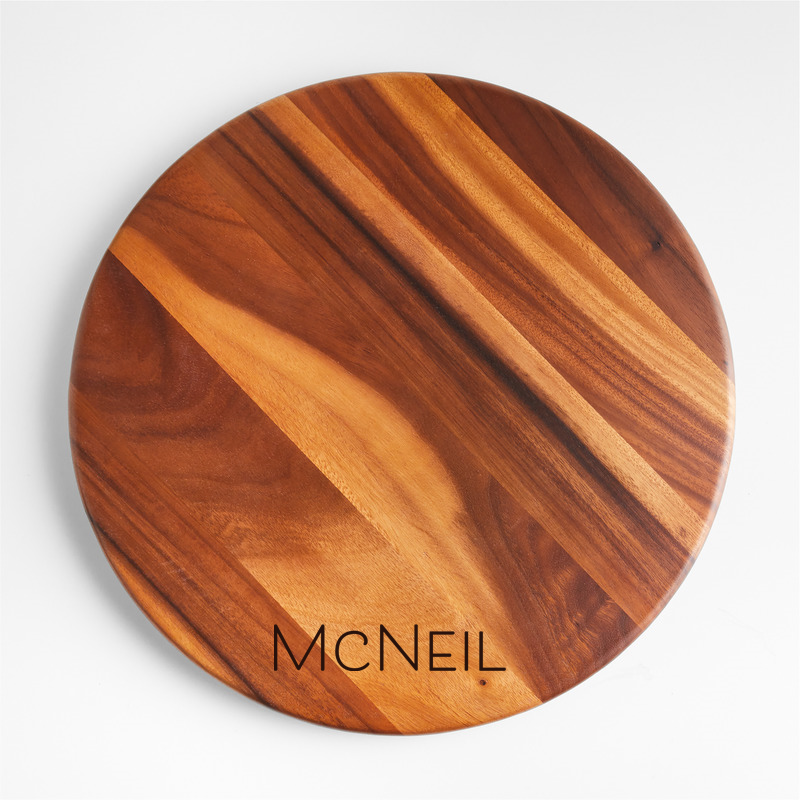 View Personalized Tondo Acacia 20" Lazy Susan details