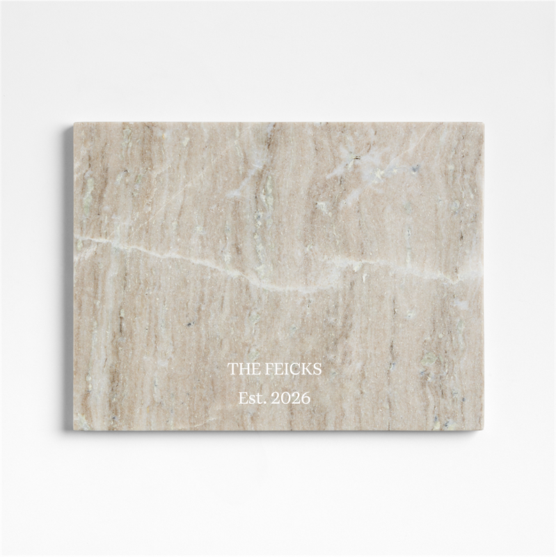 View Personalized Tuscan Kitchen Marble Rectangular Platter 12" x 16" details