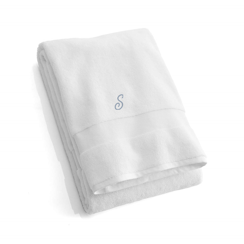 View Personalized Organic Turkish Cotton White Bath Sheet details