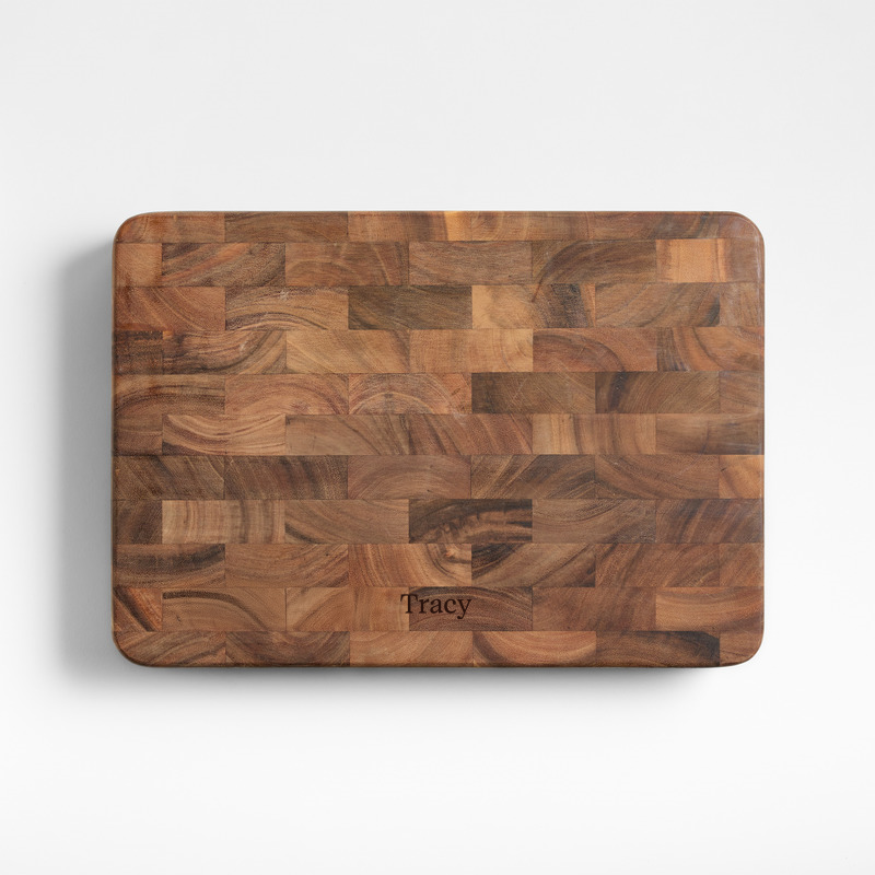 View Personalized Rectangular End Grain Cutting Board details