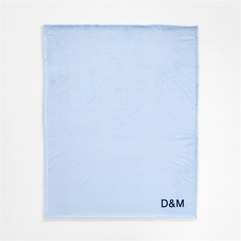 View Personalized Plush 70x55 Sky Blue Throw Blanket details