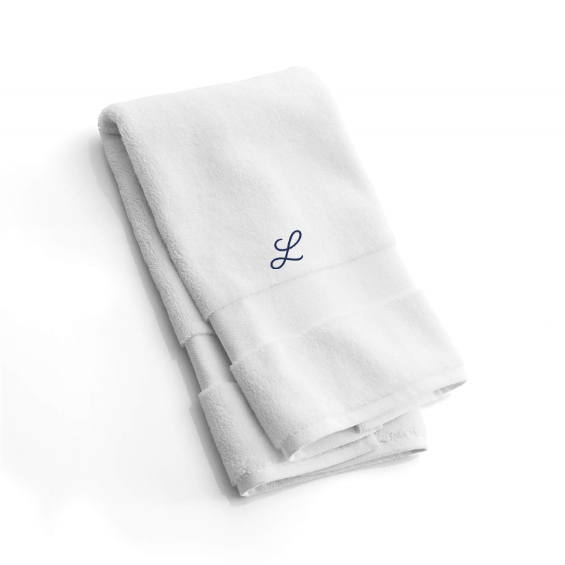 View Personalized Organic Turkish Cotton White Hand Towel details