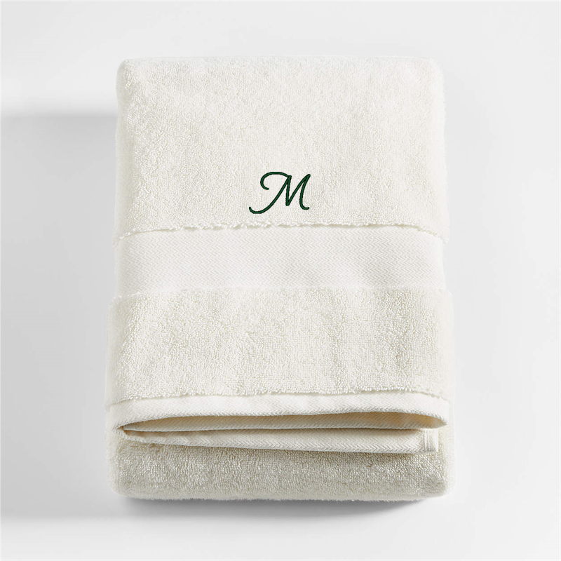View Personalized Organic Turkish Cotton Ivory Bath Towel details
