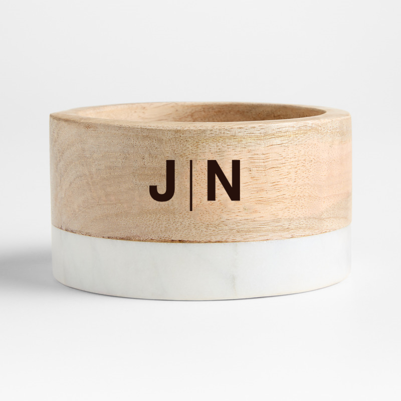 View Personalized Wood and Marble Wine Coaster details