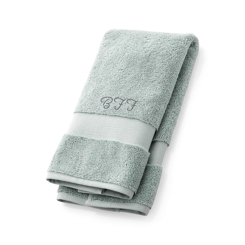 View Personalized Organic Turkish Cotton Spa Blue Hand Towel details
