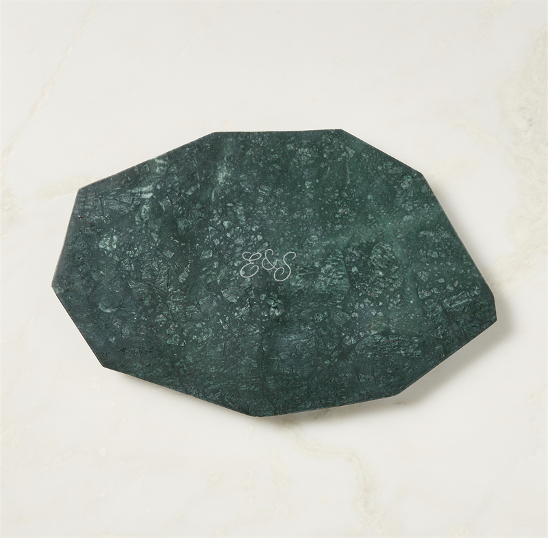 View Personalized Cliff Green Marble Serving Platter details