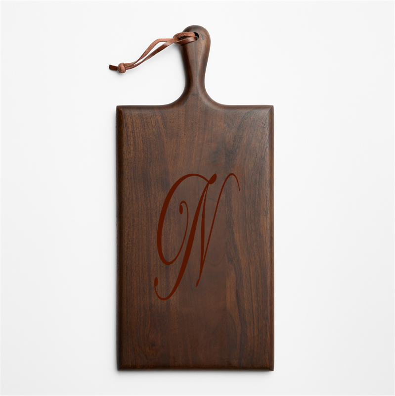 View Personalized Madeira Walnut Board with Handle details