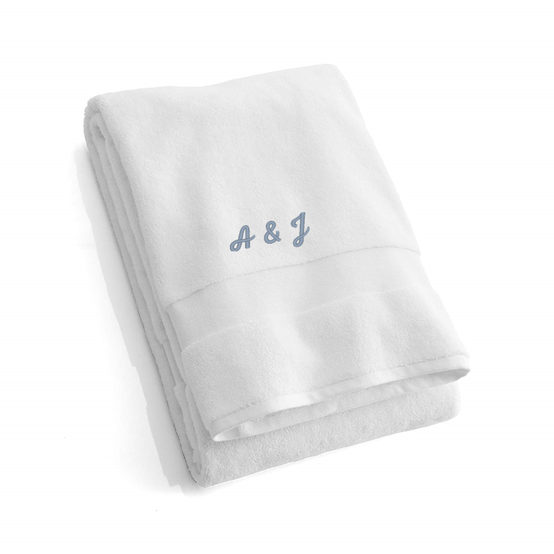 View Personalized Classic Organic Turkish Cotton White Bath Sheet details