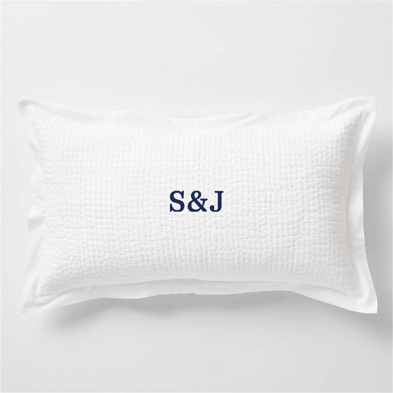 View Personalized Celeste White Organic Cotton King Sham details