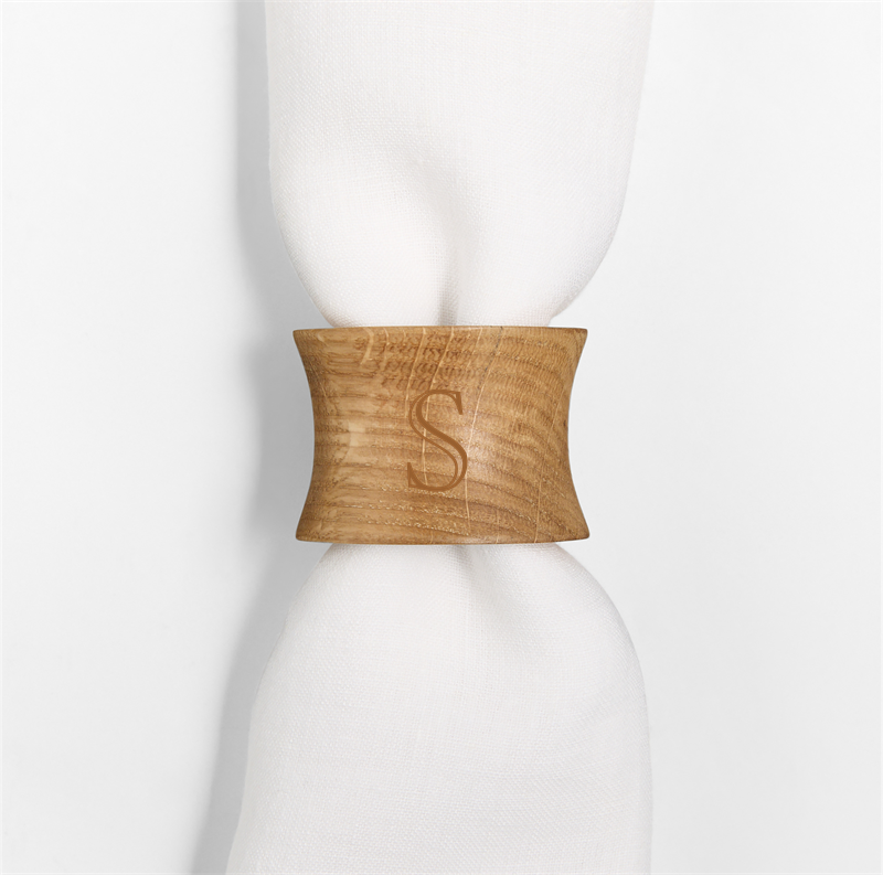 View Personalized Maderia Oak Napkin Ring details
