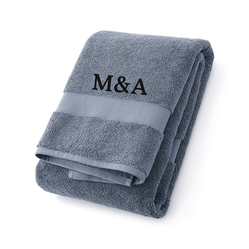 View Personalized Organic Turkish Cotton Evening Blue Hand Towel details