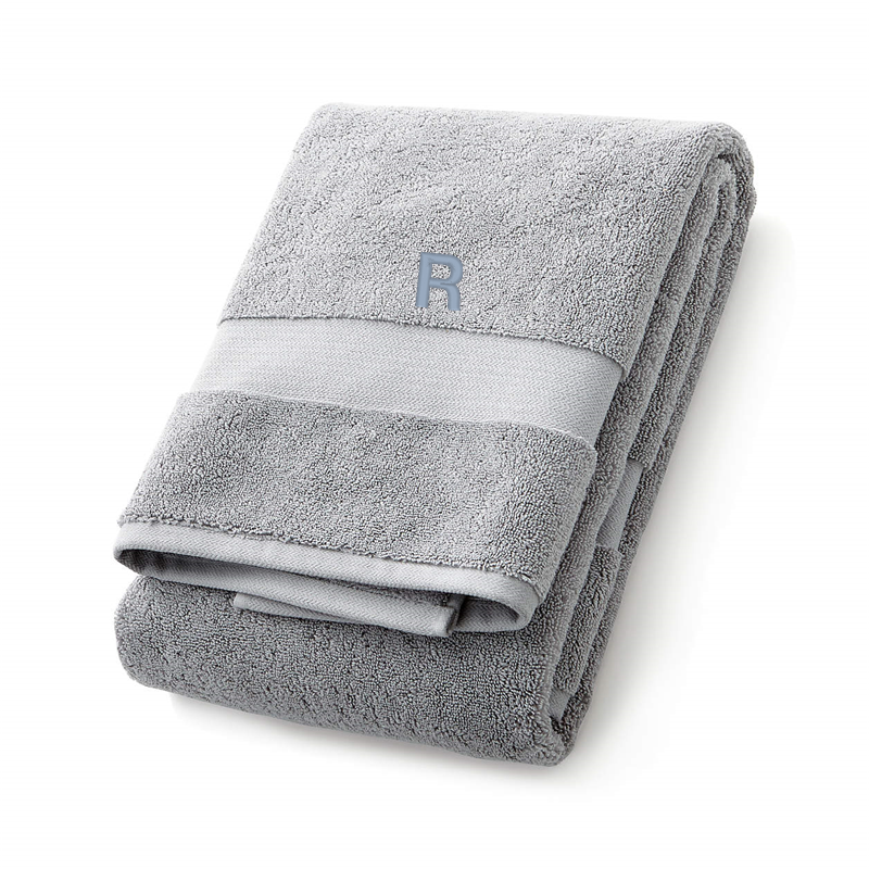 View Personalized Organic Turkish Cotton Grey Bath Towel details