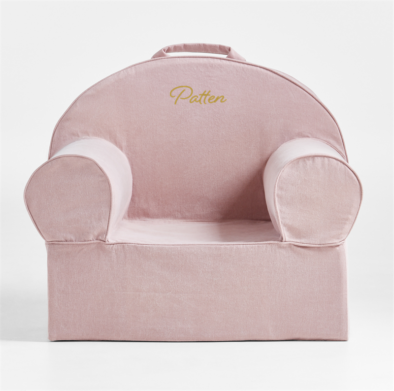 View Personalized Large Lilac Mauve Organic Cotton Kids Lounge Nod Chair details