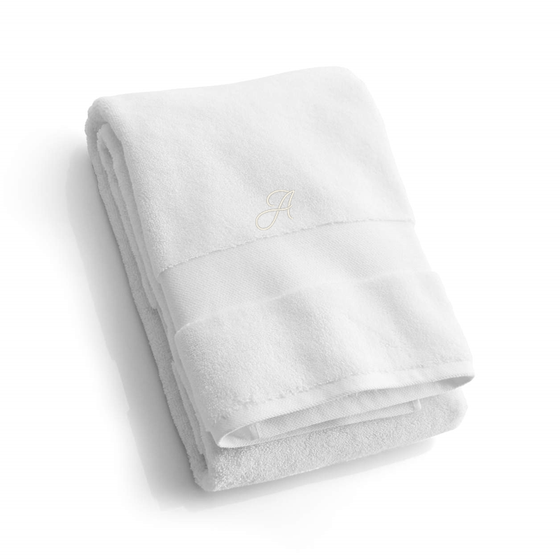 View Personalized Classic Organic Turkish Cotton White Bath Towel details