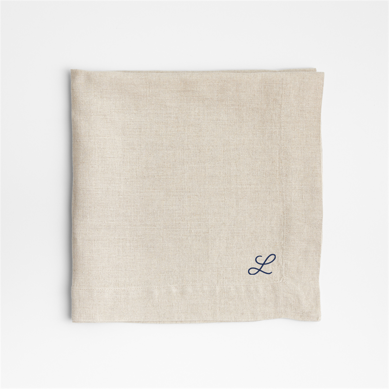 View Personalized Marin Natural EUROPEAN FLAX ™-Certified Linen Napkin, Set of 4 details