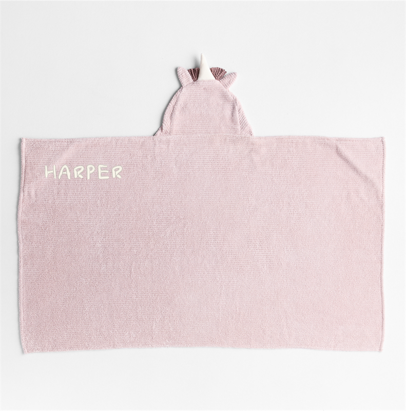 View Personalized Unicorn 100% Organic Cotton Hooded Kids Towel details
