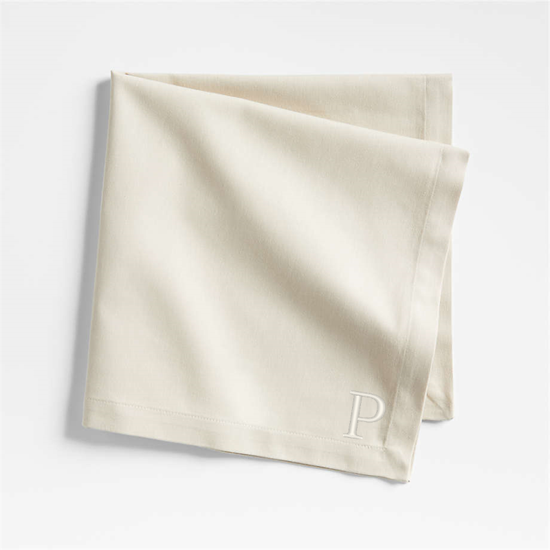View Personalized Aspen Warm Natural Organic Cotton Napkin, Set of 8 details