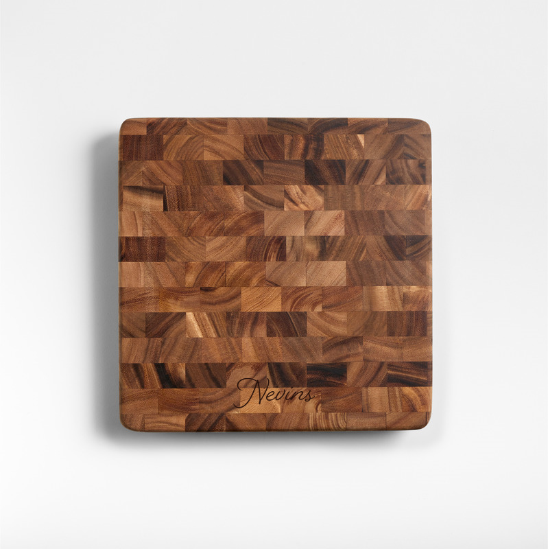 View Personalized Square End Grain Cutting Board details
