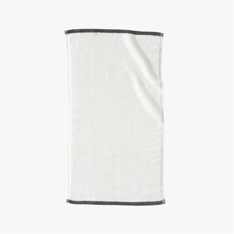 View Personalized Neela Organic Cotton Black Trim Hand Towel details