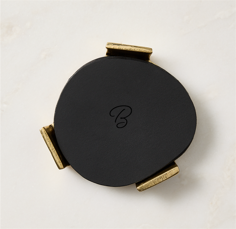 View Personalized Pebble Leather Coasters Set of 4 details