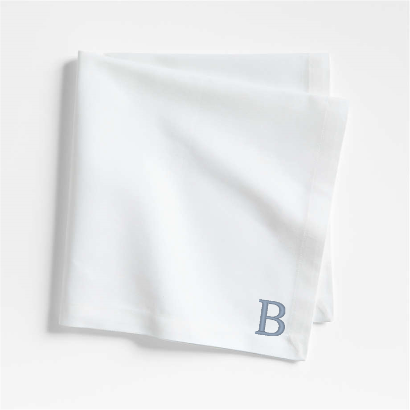 View Personalized Aspen Crisp White Organic Cotton Napkin, Set of 8 details