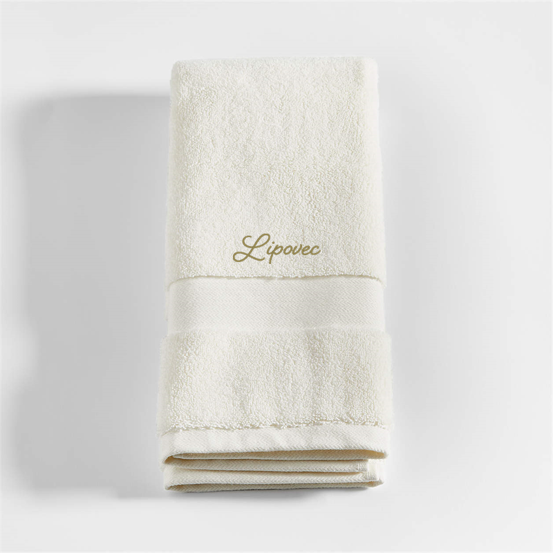 View Personalized Classic Organic Turkish Cotton Ivory Hand Towel details