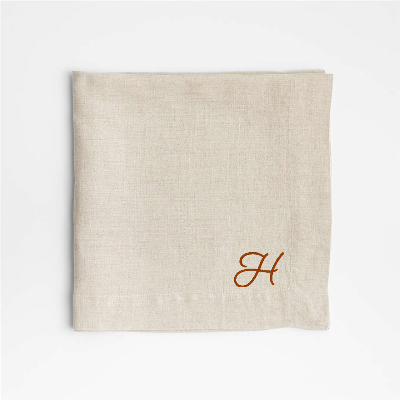 View Personalized Marin Natural EUROPEAN FLAX ™-Certified Linen Napkin, Set of 8 details