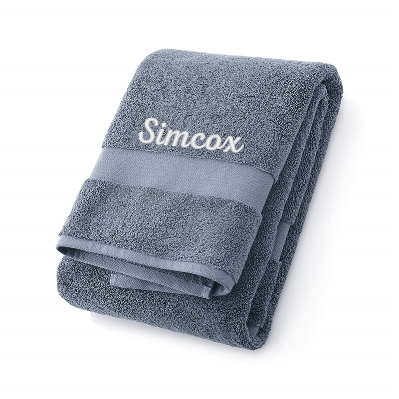 View Personalized Organic Turkish Cotton Evening Blue Hand Towel details
