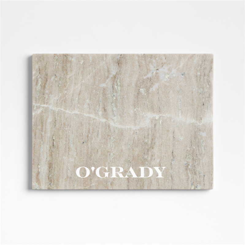 View Personalized Tuscan Kitchen Marble Rectangular Platter 12" x 16" details