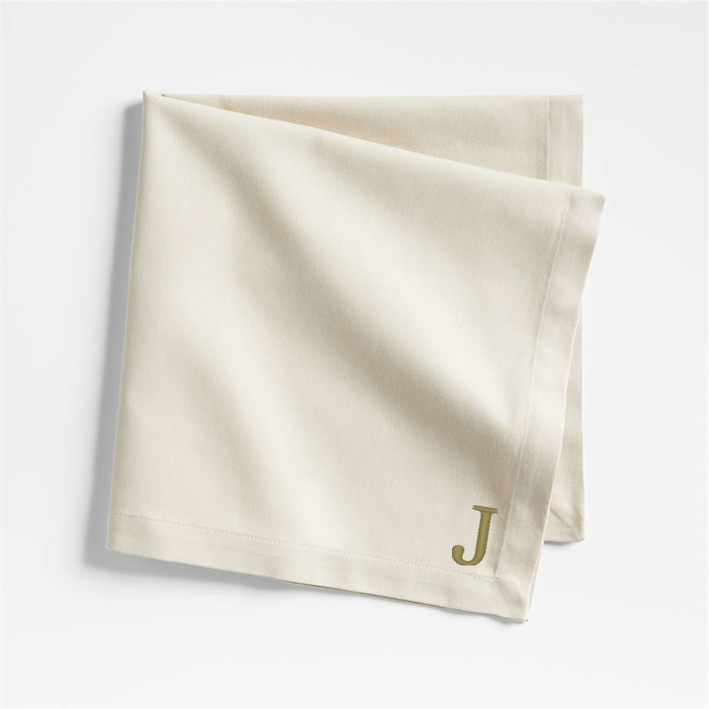 View Personalized Aspen Warm Natural Organic Cotton Napkin, Set of 8 details