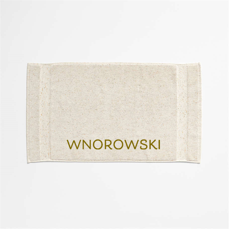 View Personalized Organic Turkish Cotton Natural Beige Fleck Bath Mat 20"x34" details