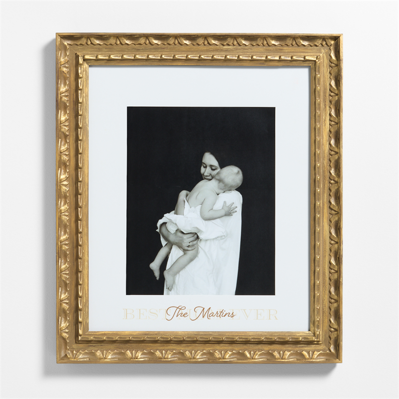 View Personalized Edinburgh Gilded Gold Resin 11x14 Wall Picture Frame with Interchangeable Mats details