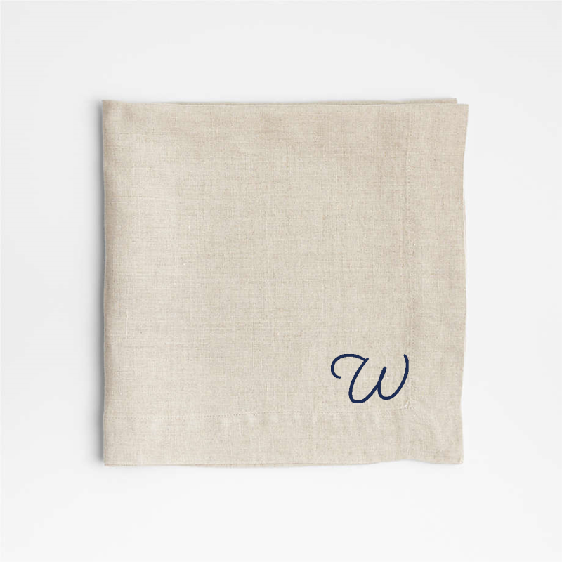 View Personalized Marin Natural EUROPEAN FLAX ™-Certified Linen Napkin, Set of 4 details