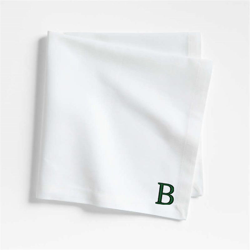 View Personalized Aspen Crisp White Organic Cotton Napkin, Set of 8 details