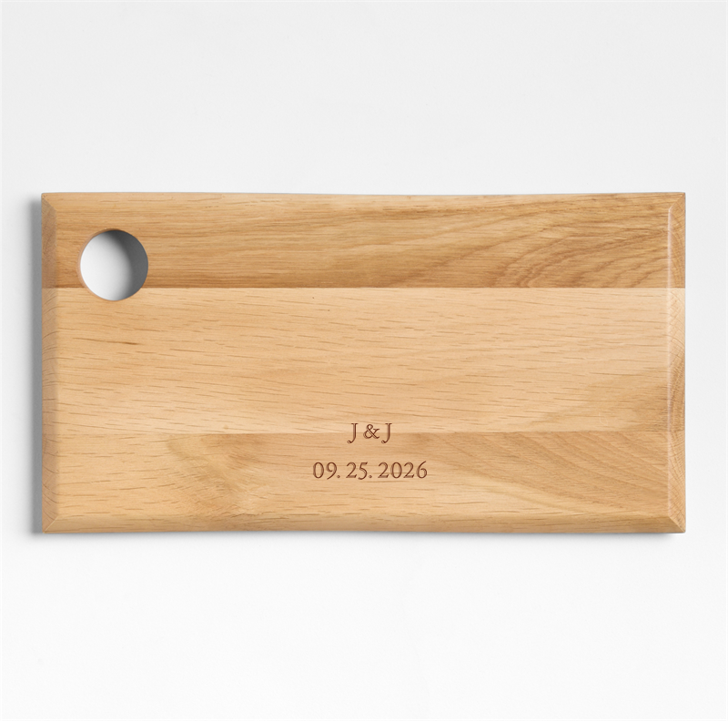 View Personalized Madeira Small Oak Wood Serving Board details
