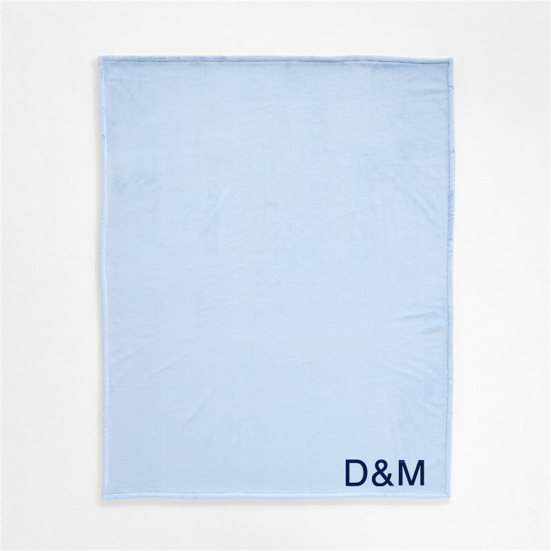 View Personalized Plush 70x55 Sky Blue Throw Blanket details