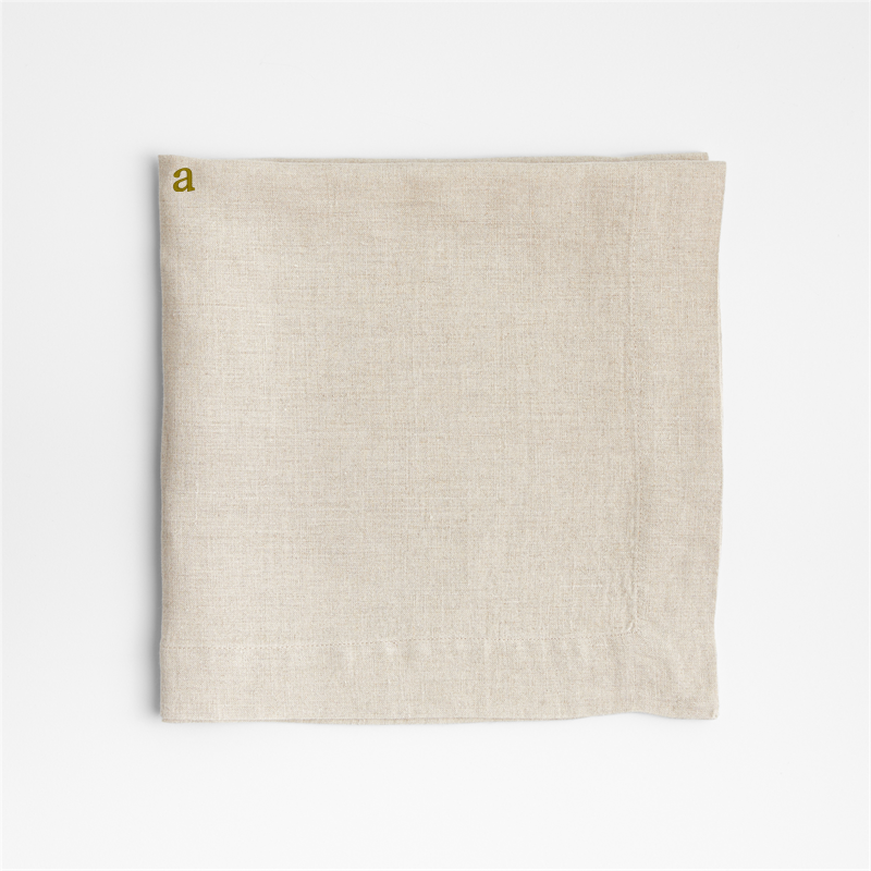 View Personalized Marin Natural EUROPEAN FLAX ™-Certified Linen Napkin, Set of 4 details