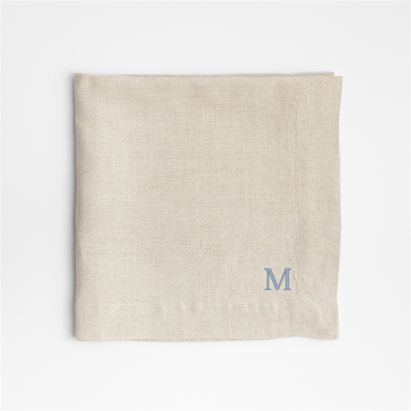 View Personalized Marin Natural European Linen Napkin, Set of 4 details