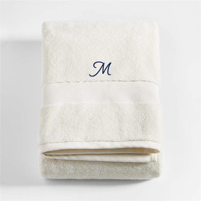 View Personalized Organic Turkish Cotton Ivory Bath Towel details