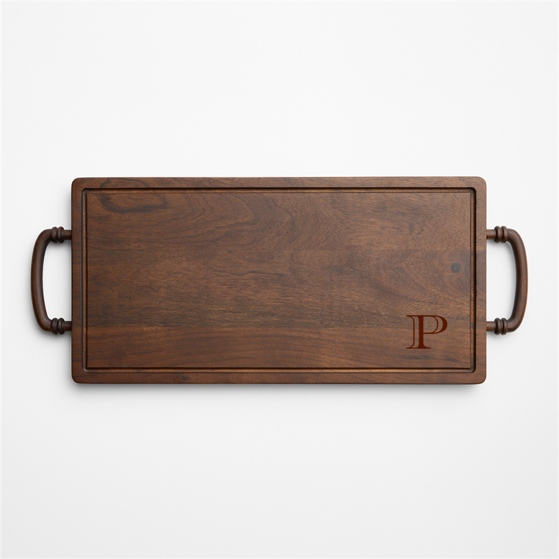 View Personalized Coventry Carved Wood Serving Board with Handles details