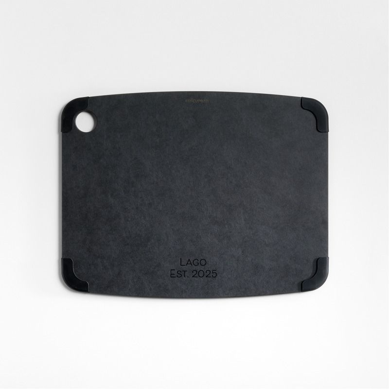 View Personalized Epicurean ® Black Non-Slip Paper Composite Cutting Board 14.5"x11" details