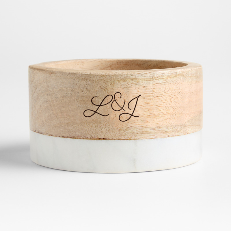 View Personalized Wood and Marble Wine Coaster details