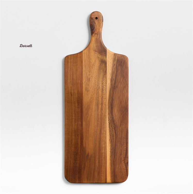 View Personalized Tondo Acacia Paddle Serving Board details