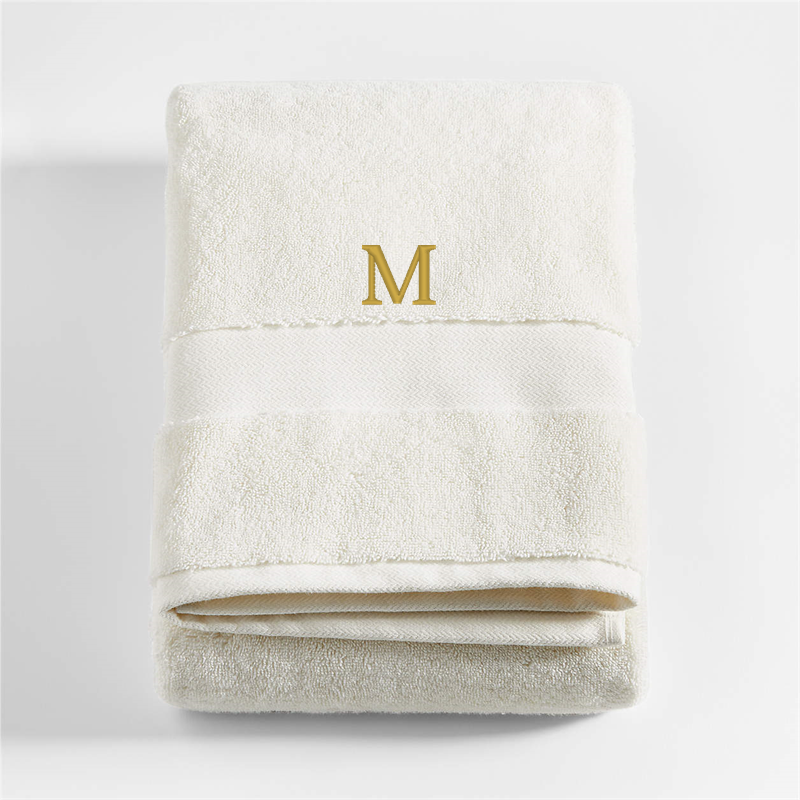 View Personalized Organic Turkish Cotton Ivory Bath Towel details