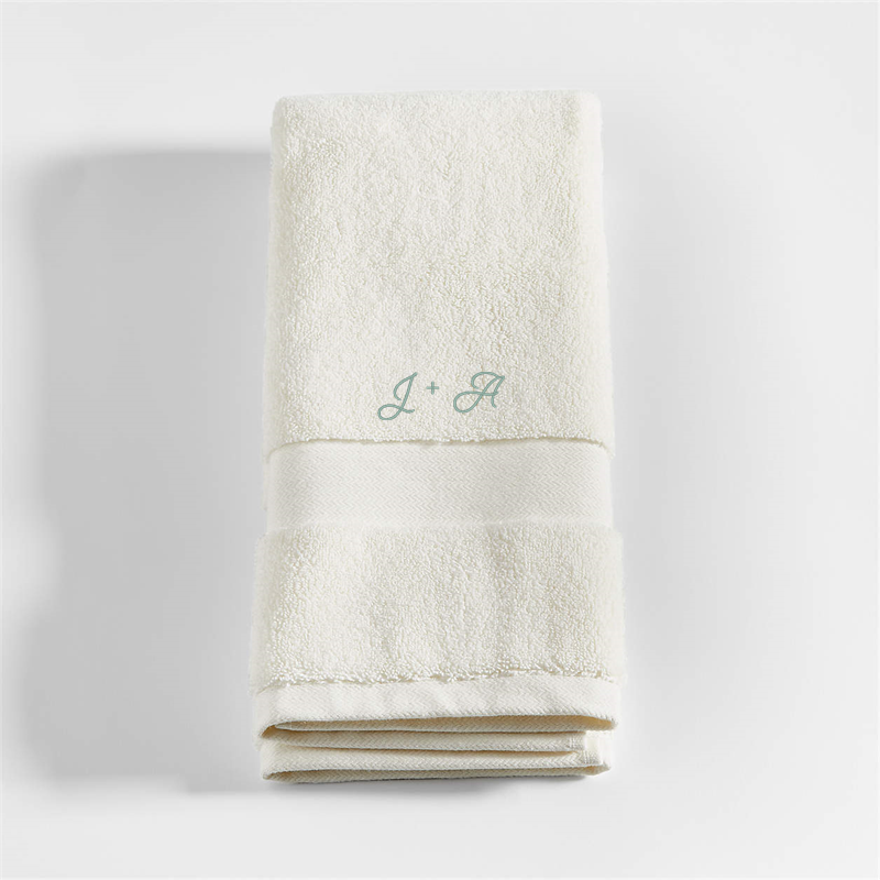 View Personalized Classic Organic Turkish Cotton Ivory Hand Towel details