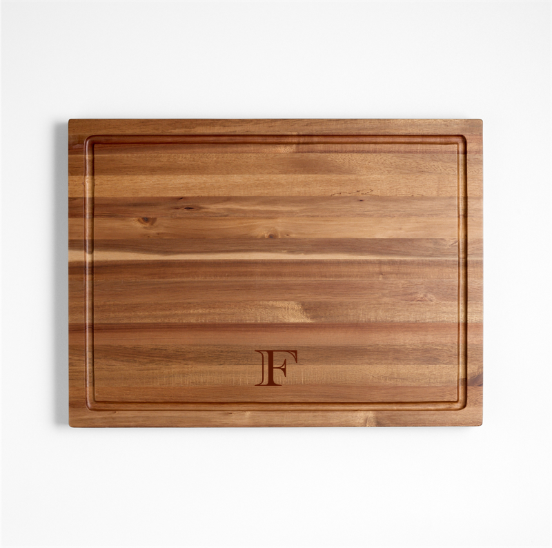 View Personalized Crate & Barrel Acacia Wood Cutting Board 20"x15"x1.25" details