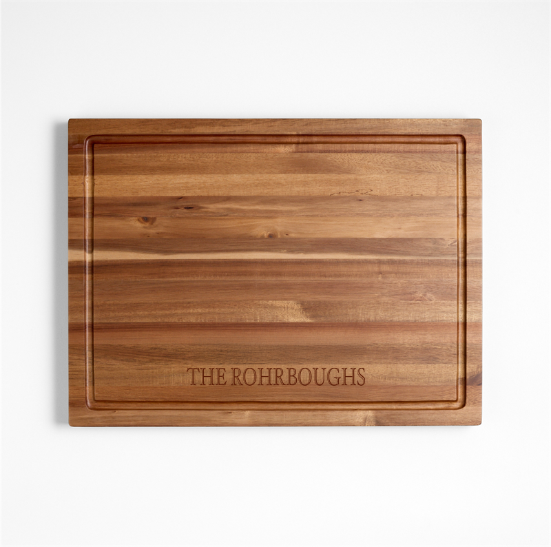 View Personalized Crate & Barrel Acacia Wood Cutting Board 20"x15"x1.25" details